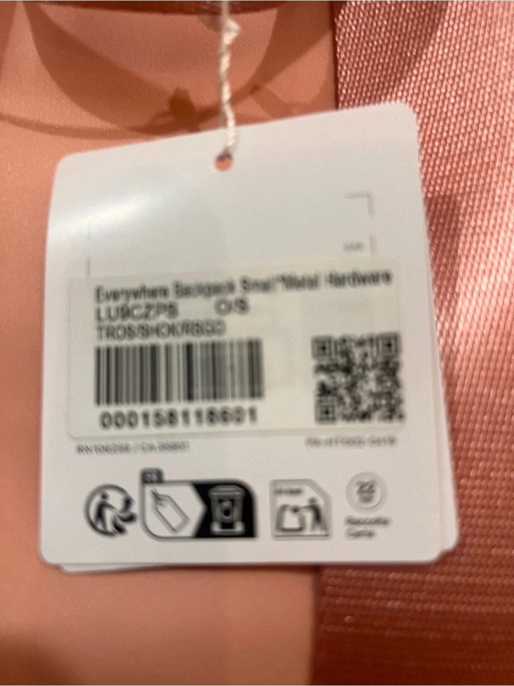 lululemon Everywhere Backpack small metal hardware colo:tros/shok/rsgo 11.5L